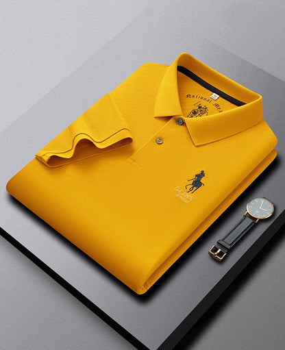 Business-Casual Mercerized Cotton Polo Shirt