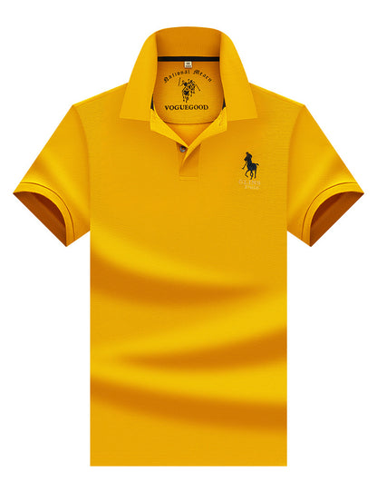 Business-Casual Mercerized Cotton Polo Shirt