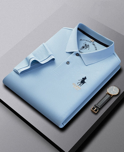 Business-Casual Mercerized Cotton Polo Shirt