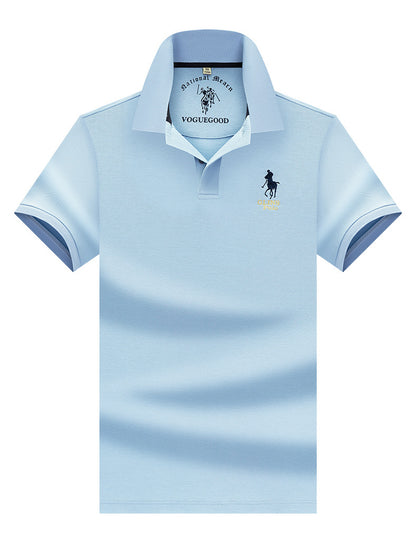 Business-Casual Mercerized Cotton Polo Shirt