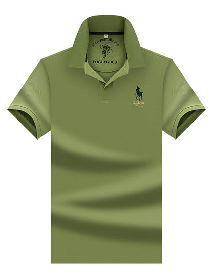 Business-Casual Mercerized Cotton Polo Shirt
