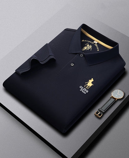 Business-Casual Mercerized Cotton Polo Shirt
