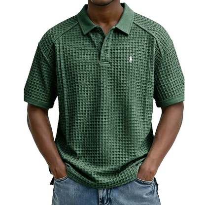 Waffle Knit Polo Shirt