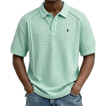 Waffle Knit Polo Shirt