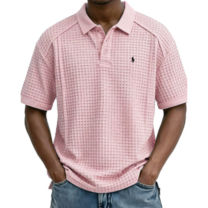 Waffle Knit Polo Shirt