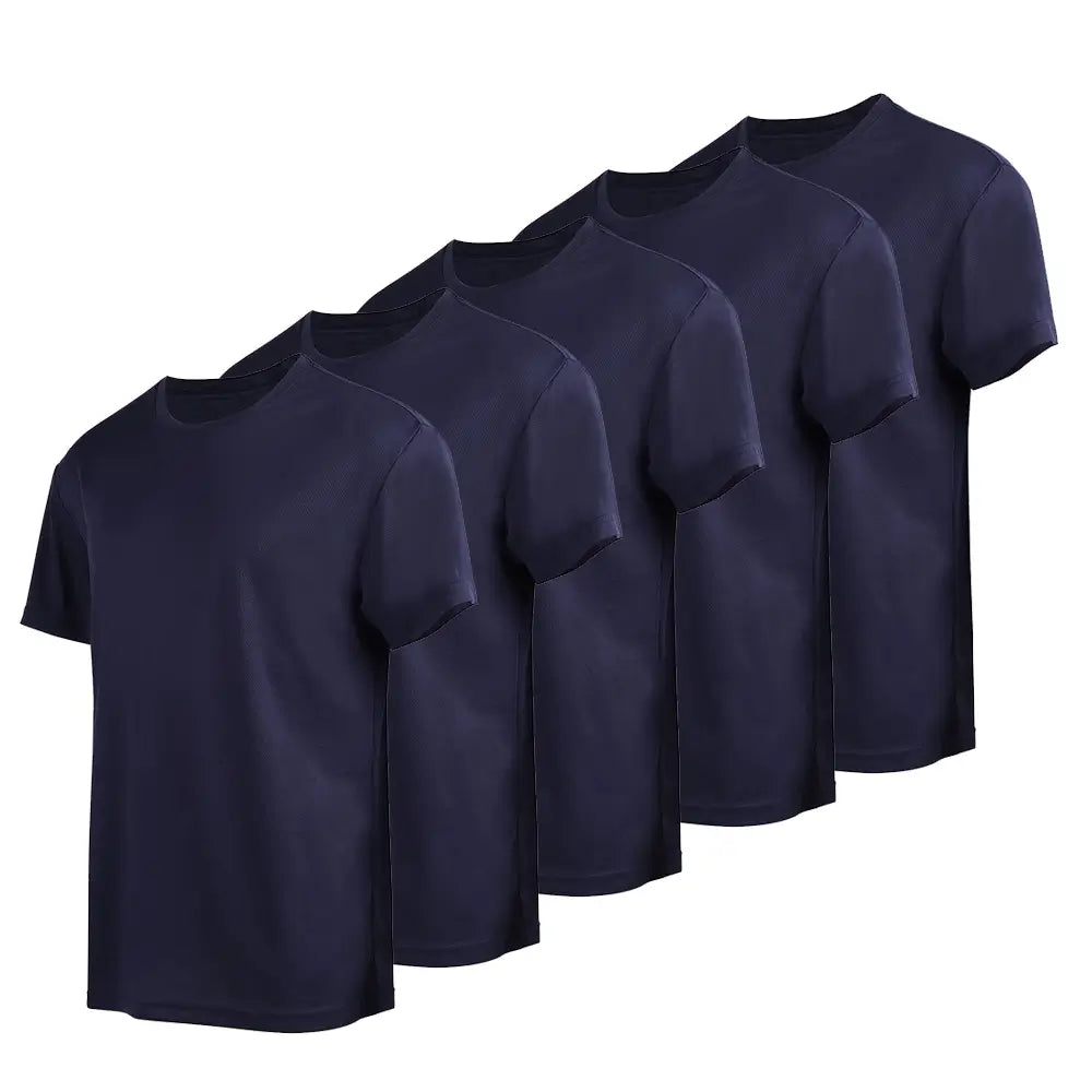 5 Pack Men's Short Sleeve Summer T-Shirts