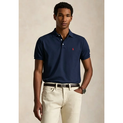 Men’s Classic Embroidered Pony Pique Polo Shirt