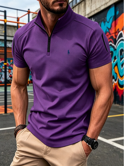 Premium Quarter-Zip Polo Shirt – Men’s Performance Fit