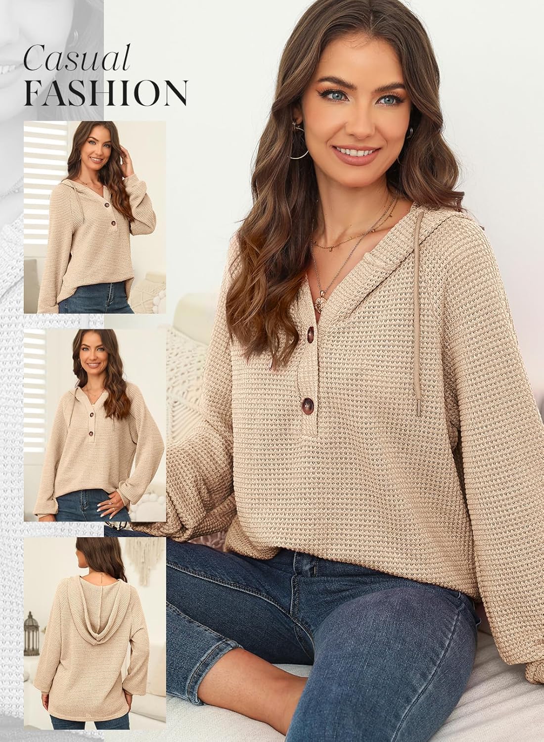 🔥 Women's Knitted Long Sleeve Casual Sweatshirt