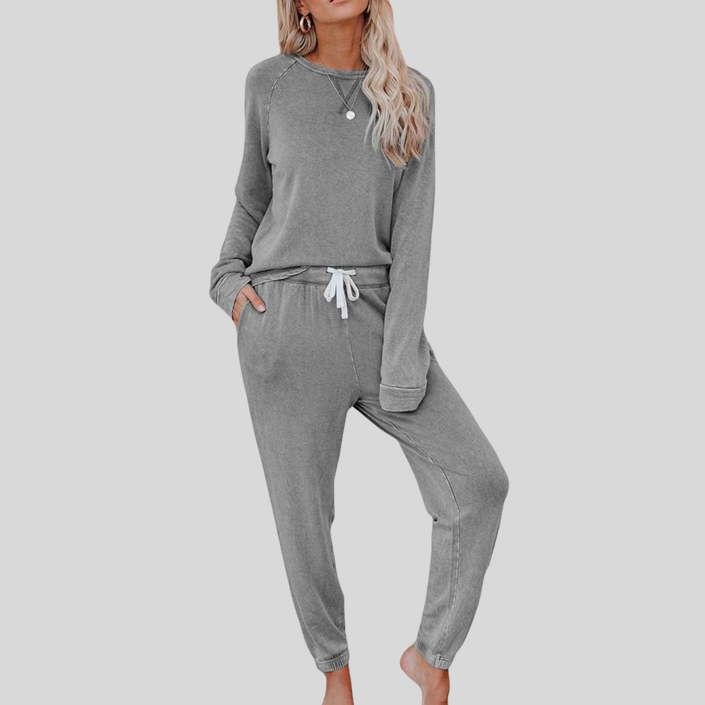 Casual Long Sleeve and Sweatpants Set