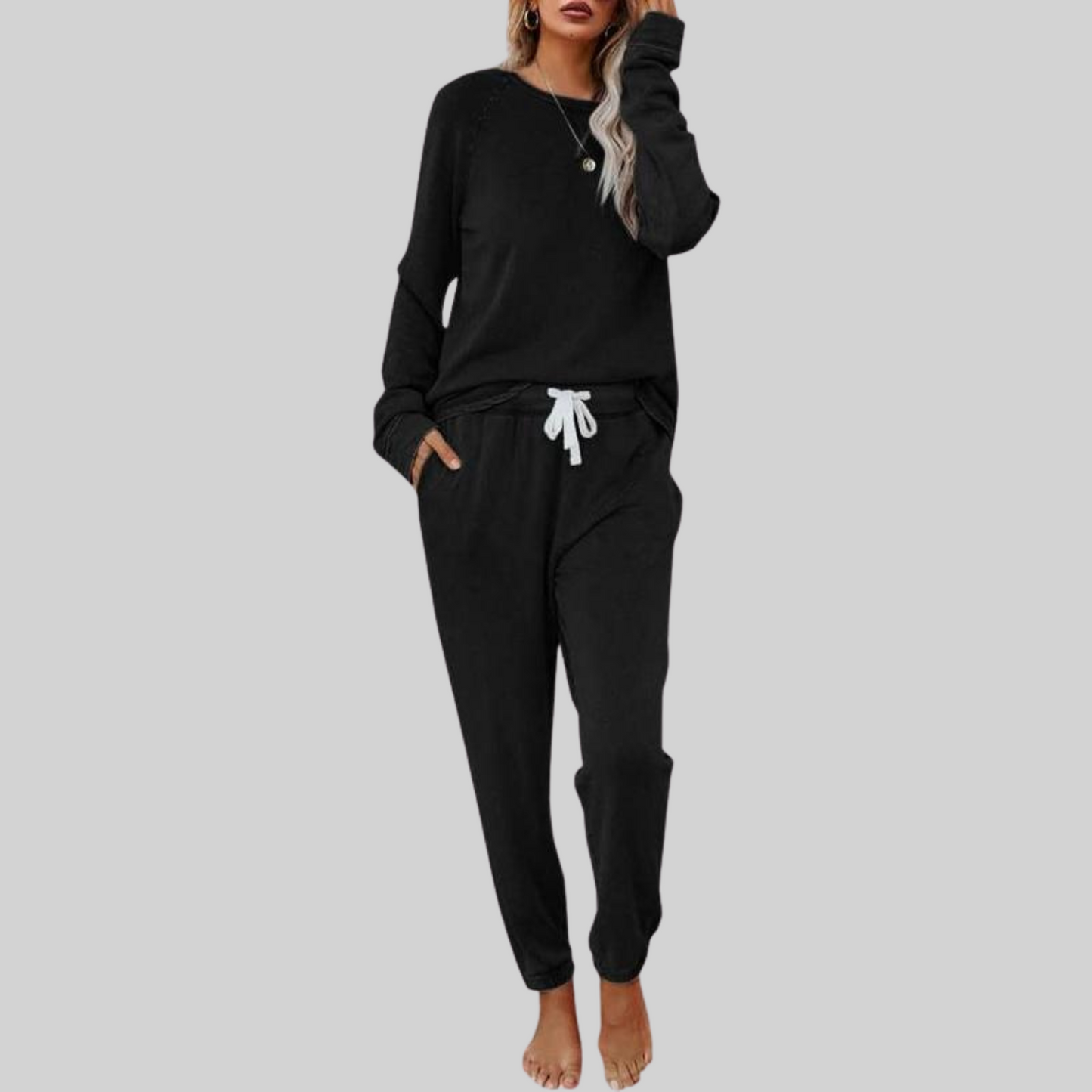 Casual Long Sleeve and Sweatpants Set