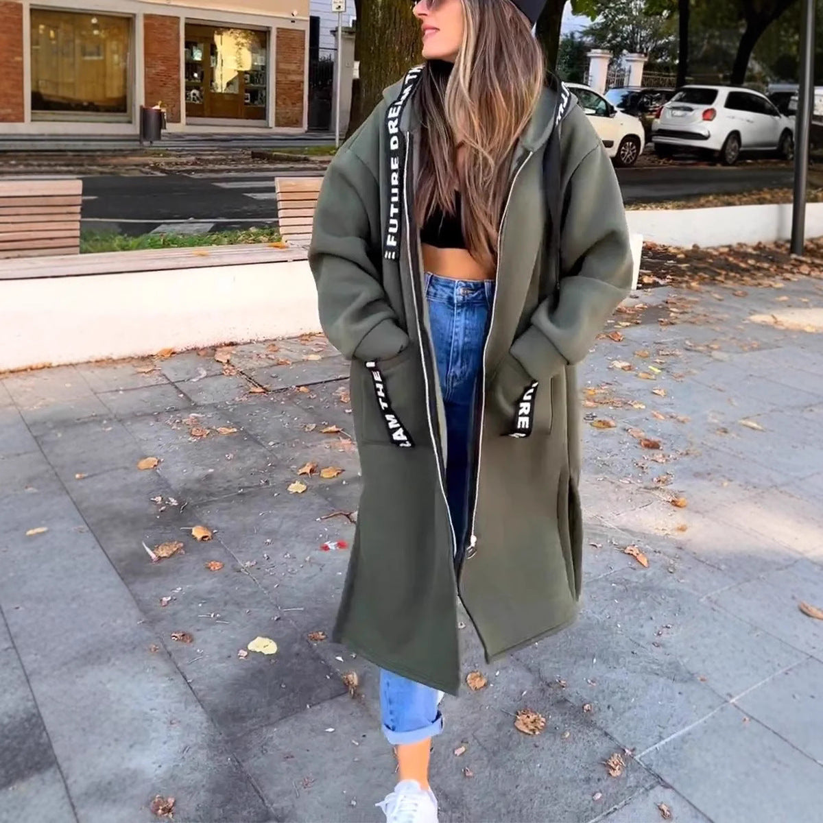 Stylish Women's Long Hoodie