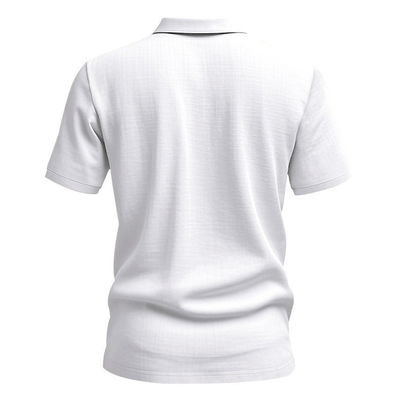 Refined polo fabric and fit detail