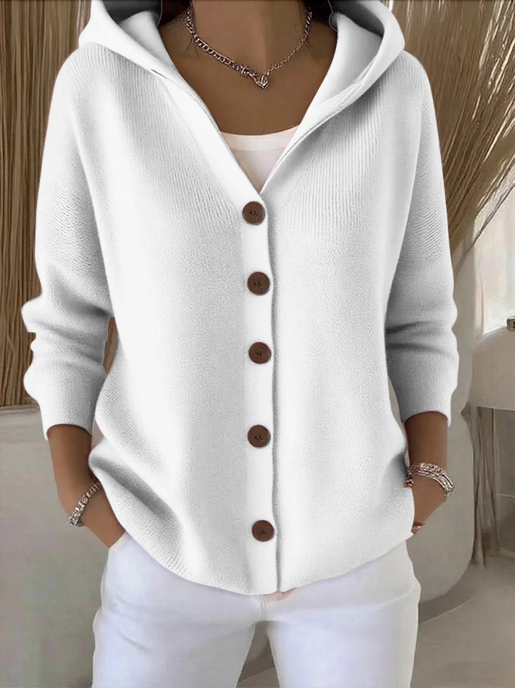 Cozy Hooded Knit Cardigan