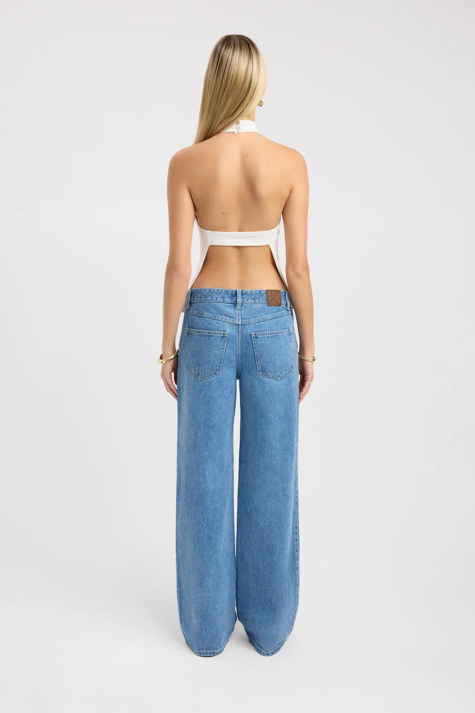 Women's Solid Backs Halter Tank Top Casual Sleeves Top