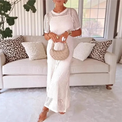 Crochet Dress Set / Including a dress and a crocheted lace top