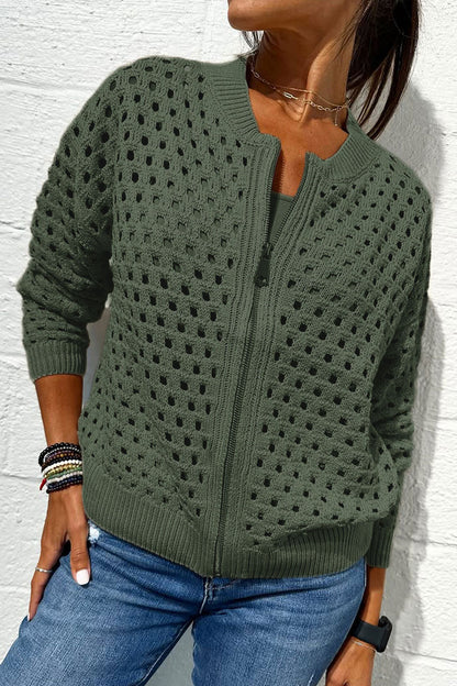 Cozy Knit Zipper Jacket