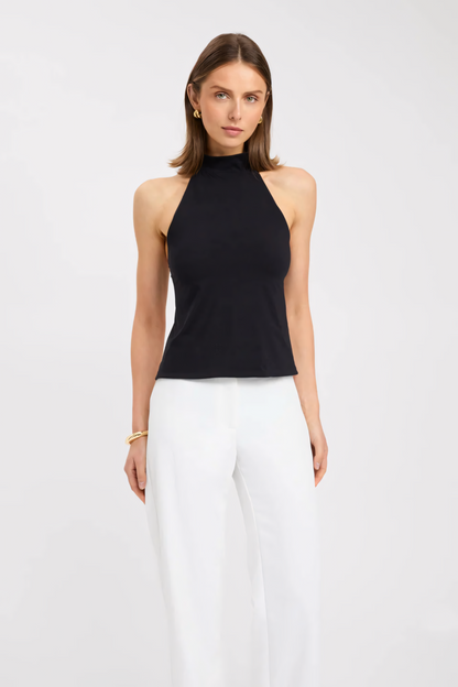 Women's Solid Backs Halter Tank Top Casual Sleeves Top