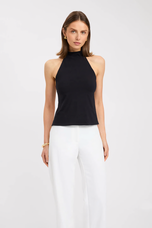 Women's Solid Backs Halter Tank Top Casual Sleeves Top